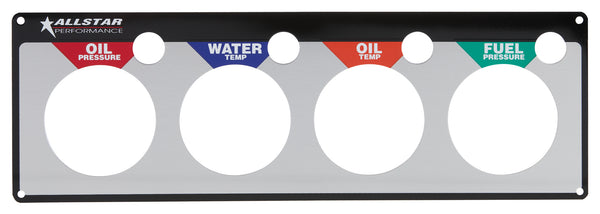ALLSTAR PERFORMANCE 4 Gauge Panel Plate OP/WT/OT/FP ALL80128