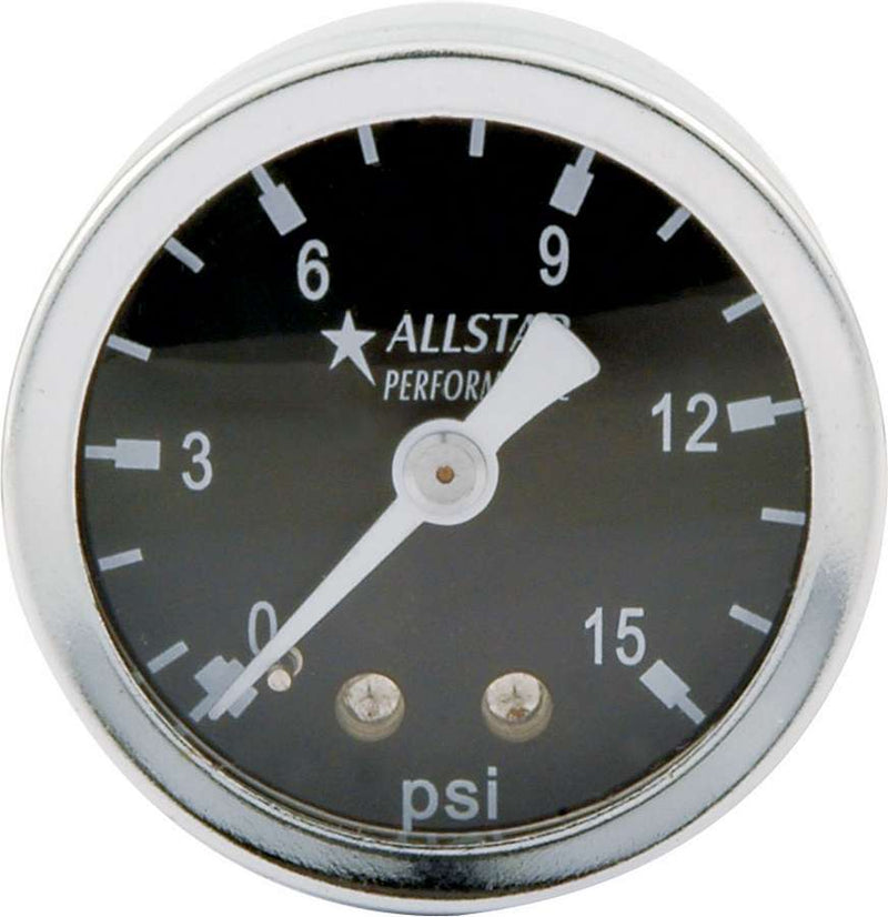 ALLSTAR PERFORMANCE 1.5in Gauge 0-15 PSI Liquid Filled ALL80200