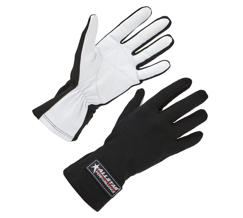 ALLSTAR PERFORMANCE Driving Gloves Non-SFI S/L Black Medium ALL910012