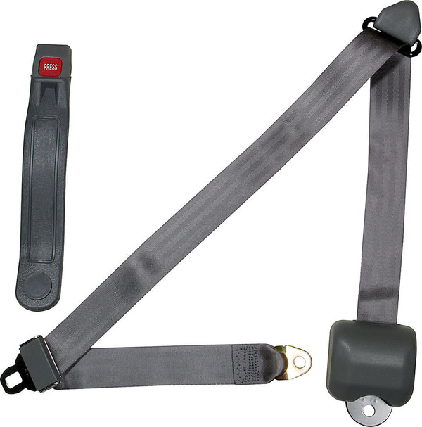 ALLSTAR PERFORMANCE Seat Belt Retractable 3pt Gray ALL98116