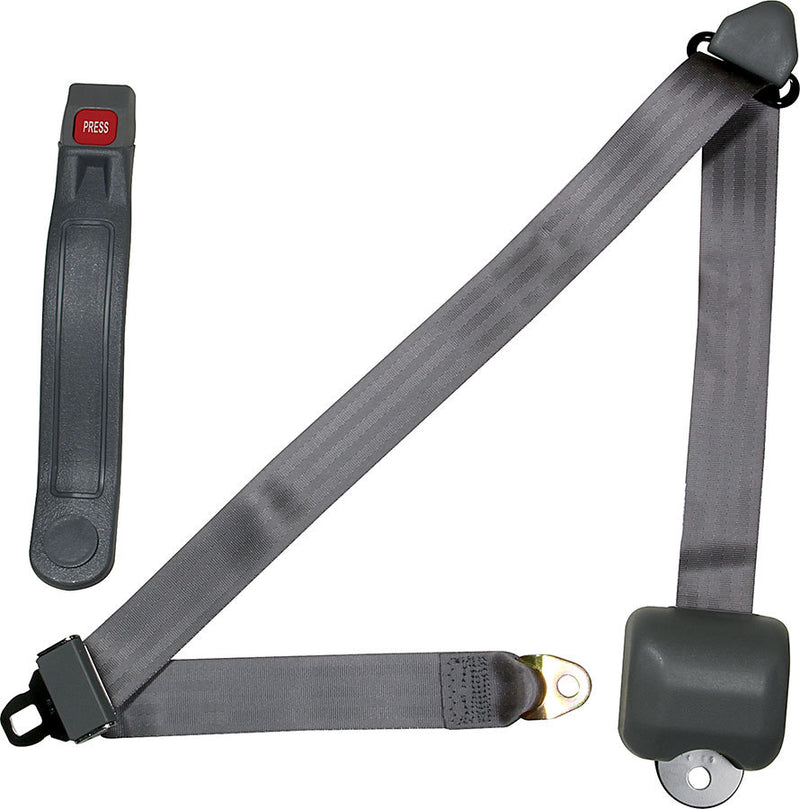 ALLSTAR PERFORMANCE Seat Belt Retractable 3pt Gray ALL98116