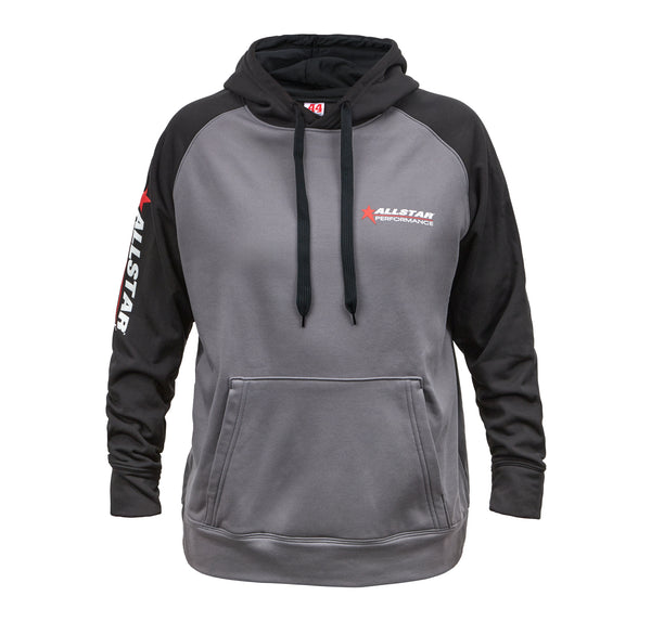ALLSTAR PERFORMANCE Allstar Hooded Sweatshirt Lg Silver/Blk ALL99916L