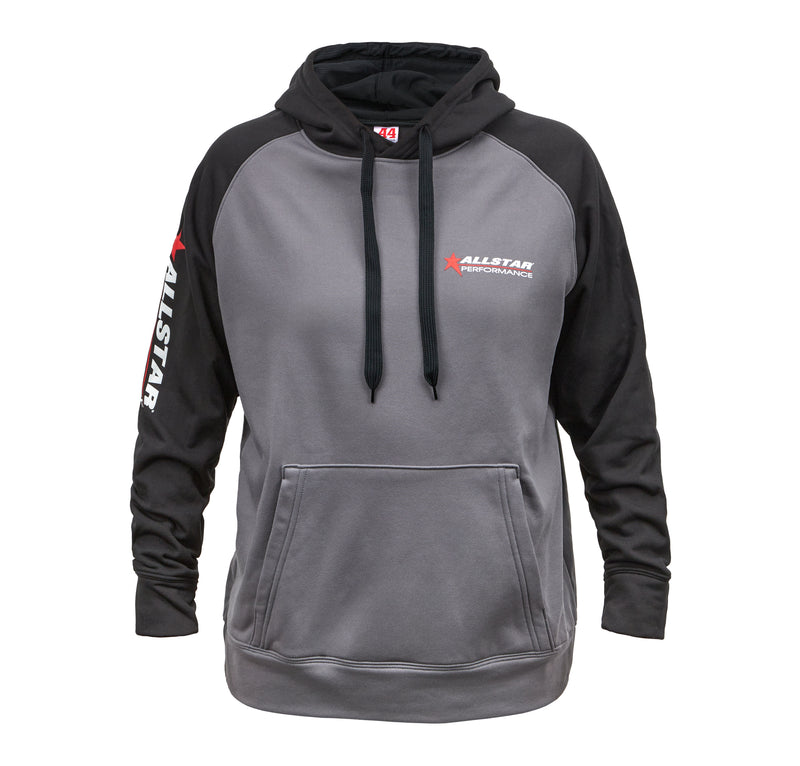 ALLSTAR PERFORMANCE Allstar Hooded Sweatshirt Lg Silver/Blk ALL99916L