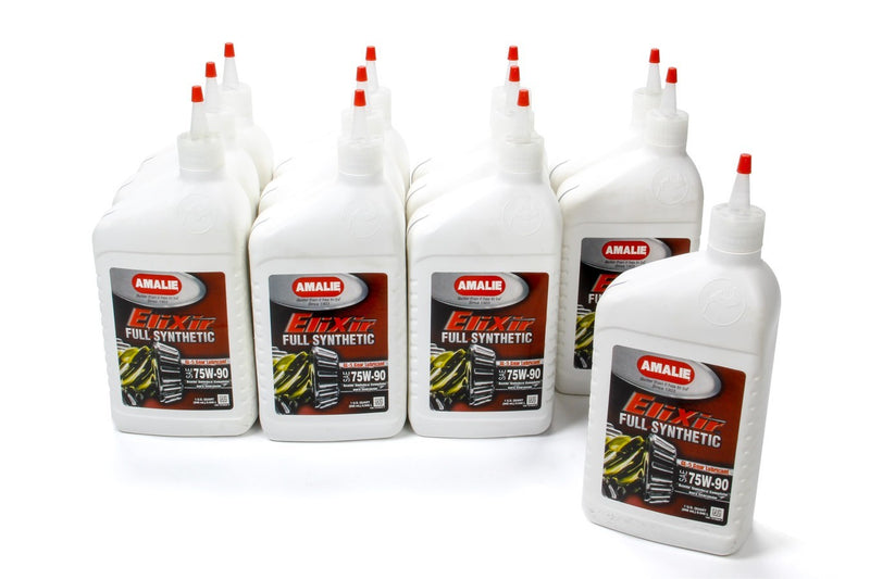 AMALIE Elixir Full Syn GL-5 75w 90 Gear Oil Case 12x1Qt 160-73166-56