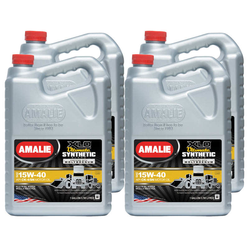 AMALIE XLO Ultimate Synthetic Blend 15w40 Case 4x1 Gal 160-79107-36