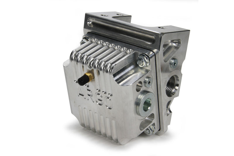 ARGO MANUFACTURING Billet Remote Filter Mnt w/ Screen HPF301