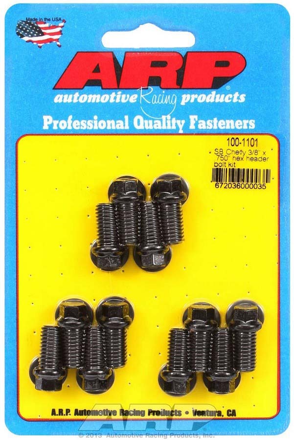 ARP Header Bolt Kit - 6pt. 3/8 x .750 UHL (12) 100-1101
