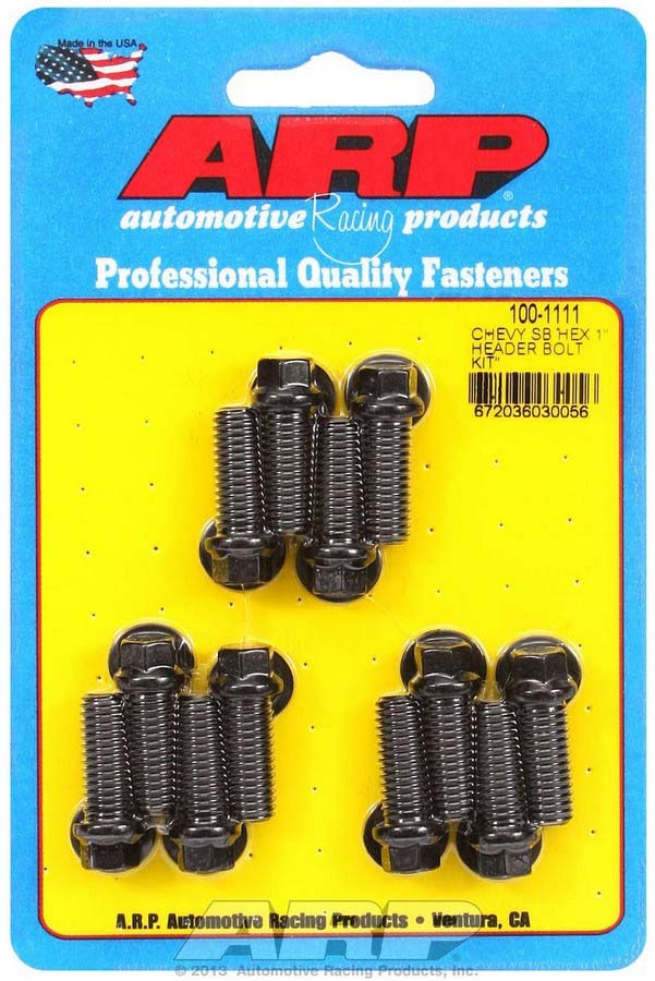 ARP Header Bolt Kit - 6pt. 3/8 x 1.00 UHL (12) 100-1111