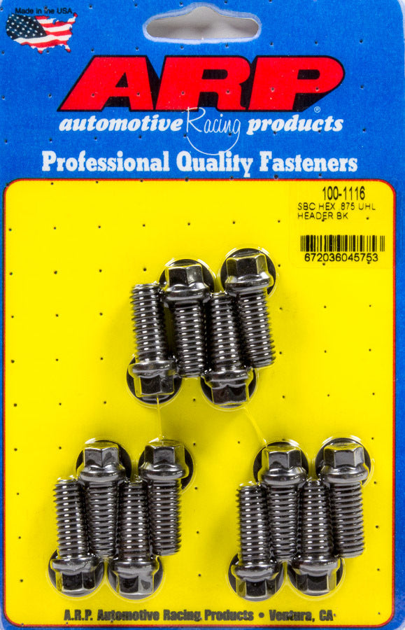 ARP Header Bolt Kit - 6pt. 3/8 x .875 UHL (12) 100-1116