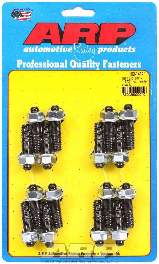 ARP Header Stud Kit - 6pt. 3/8 x 1.670 OAL (16) 100-1414