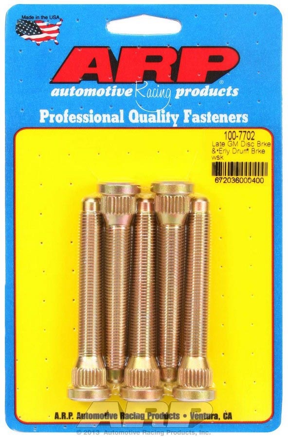 ARP Wheel Stud Kit - 7/16-20 3.200/.580 Knurl (5) 100-7702