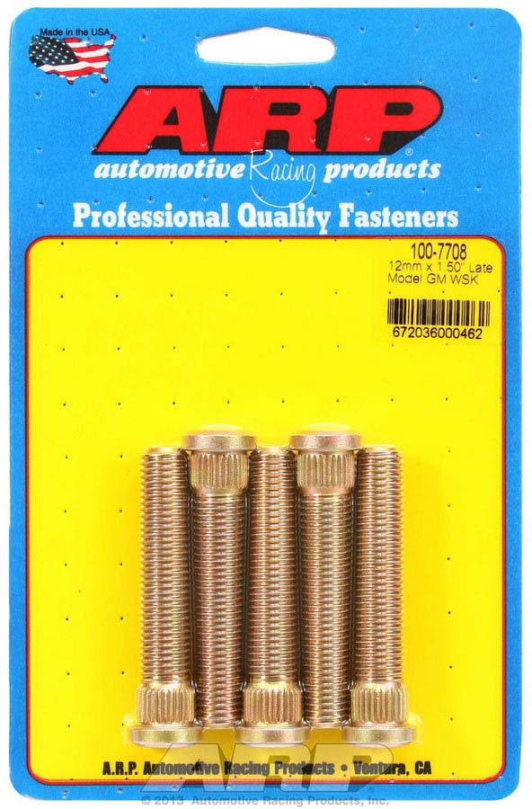 ARP Wheel Stud Kit - M12x1.5 2.500/.509 Knurl 100-7708