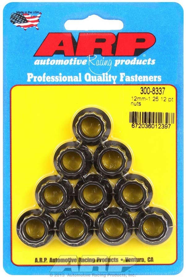 ARP 12mm x 1.25 12pt. Nuts (10) 300-8337