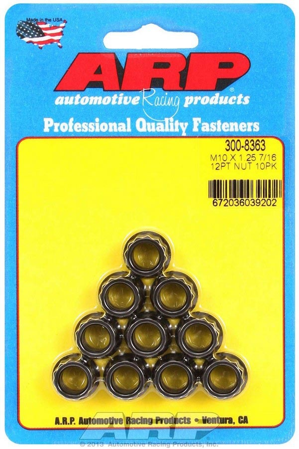 ARP 10mm x 1.25 12pt. Nuts (10) 300-8363