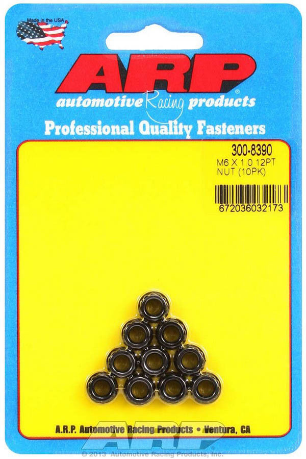 ARP 6mm x 1.00 12pt. Nuts (10) 300-8390