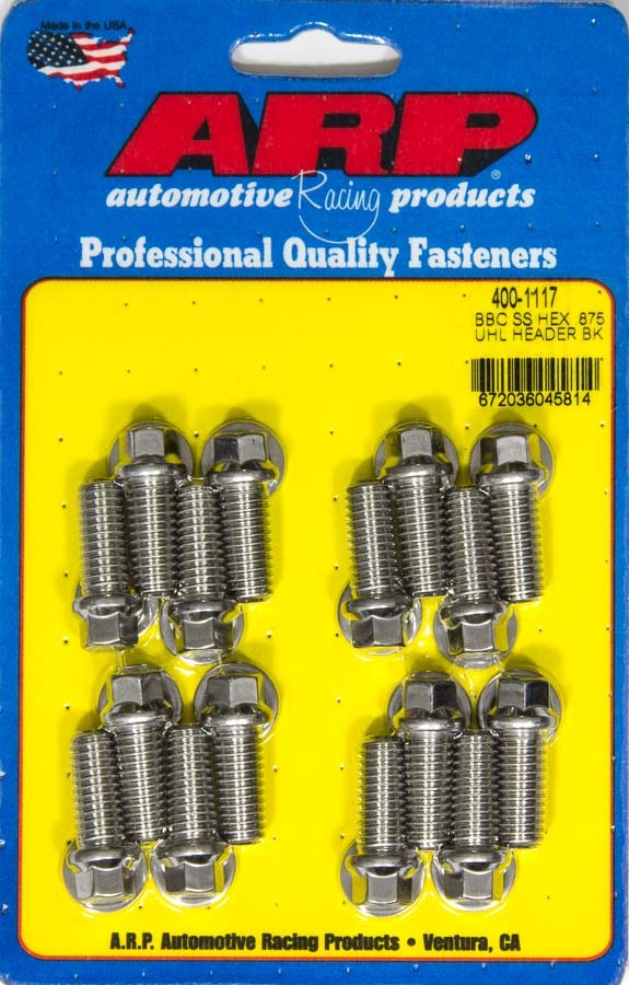 ARP Header Bolt Kit - 6pt. 3/8 x .875 UHL (16) 400-1117