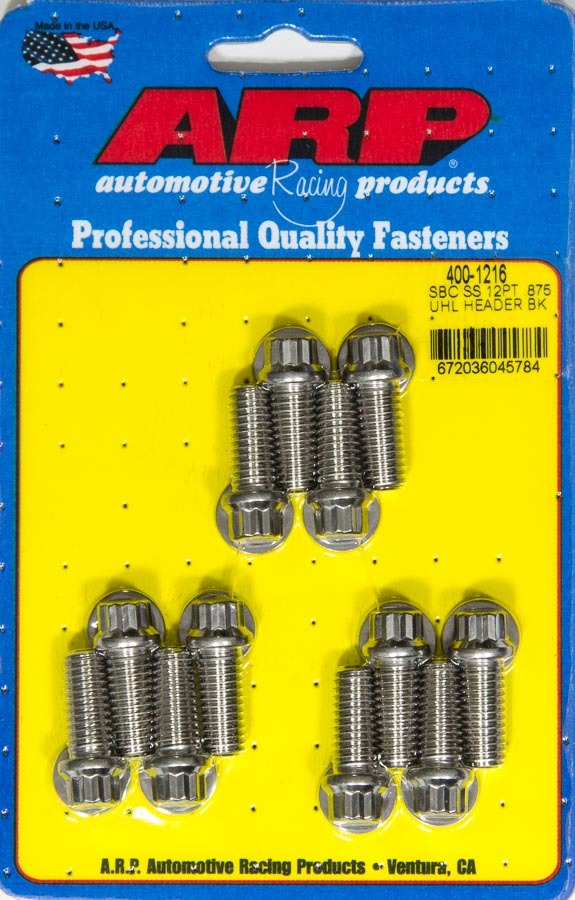 ARP Header Bolt Kit - 12pt. 3/8 x .875 UHL (12) 400-1216