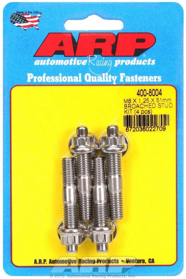 ARP S/S Stud Kit - (4) M8 x 1.25in x 51mm 400-8004