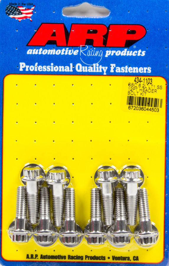 ARP Header Bolt Kit - GM LT1 6.2L 12pt S/S 434-1103