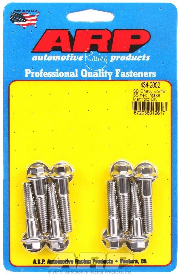 ARP SBC S/S Intake Bolt Kit 6pt. 434-2002