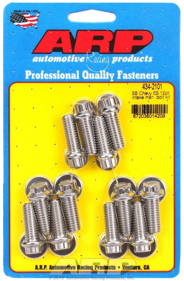 ARP SBC S/S Intake Bolt Kit 12pt. 434-2101