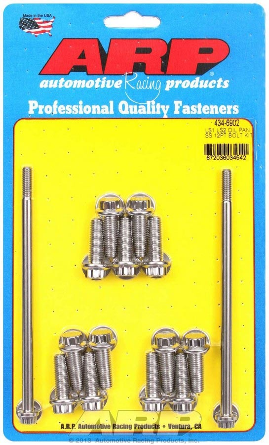 ARP S/S Oil Pan Bolt Kit 12pt. LS1/LS2 434-6902