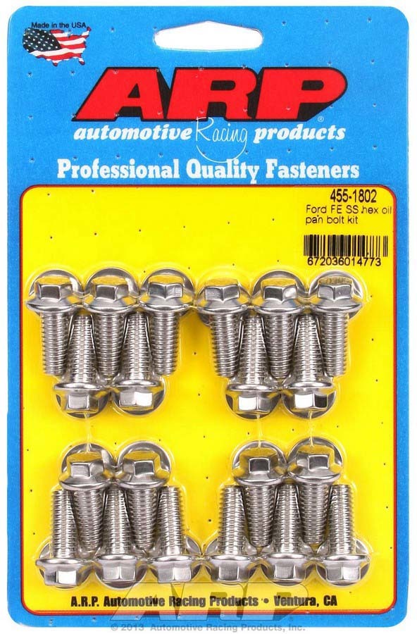 ARP BBF S/S Oil Pan Bolt Kit 6pt. 455-1802