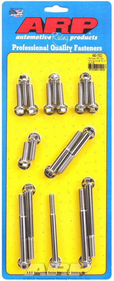 ARP Pontiac S/S Timing Cover Bolt Kit 6pt. 490-1502