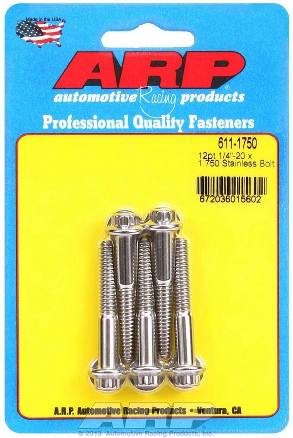 ARP S/S Bolt Kit - 12pt. (5) 1/4-20 x 1.750 611-1750