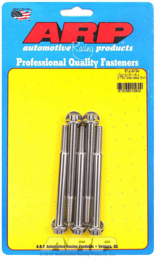 ARP S/S Bolt Kit - 12pt. (5) 5/16-18 x 3.750 612-3750