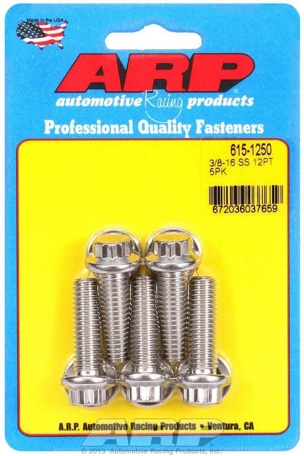 ARP S/S Bolt Kit - 12pt. (5) 3/8-16 x 1.250 615-1250