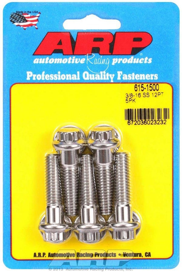 ARP S/S Bolt Kit - 12pt. (5) 3/8-16 x 1.500 615-1500