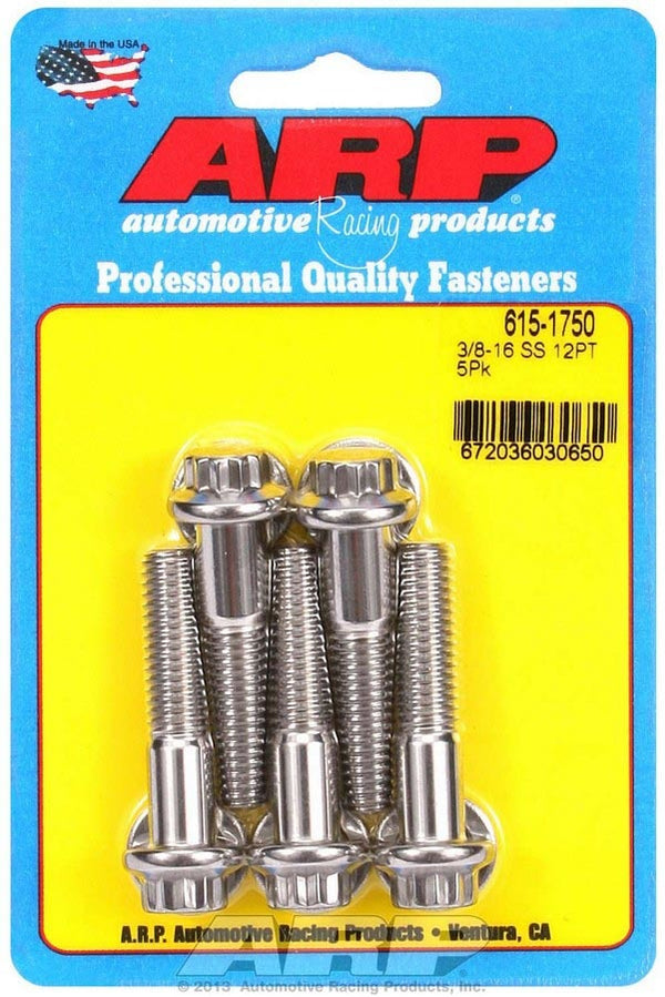 ARP S/S Bolt Kit - 12pt. (5) 3/8-16 x 1.750 615-1750