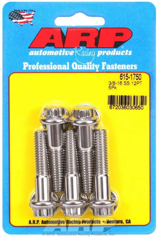 ARP S/S Bolt Kit - 12pt. (5) 3/8-16 x 1.750 615-1750
