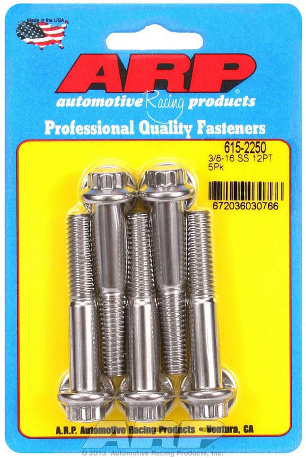 ARP S/S Bolt Kit 12pt 5pk 3/8-16 x 2.250 615-2250