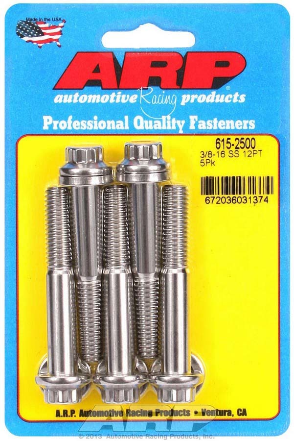 ARP SS Bolt Kit - 12pt 5pk 3/8 x 2.500 615-2500