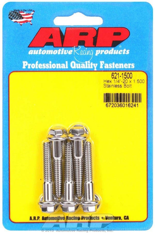ARP S/S Bolt Kit - 6pt. (5) 1/4-20 x 1.500 621-1500