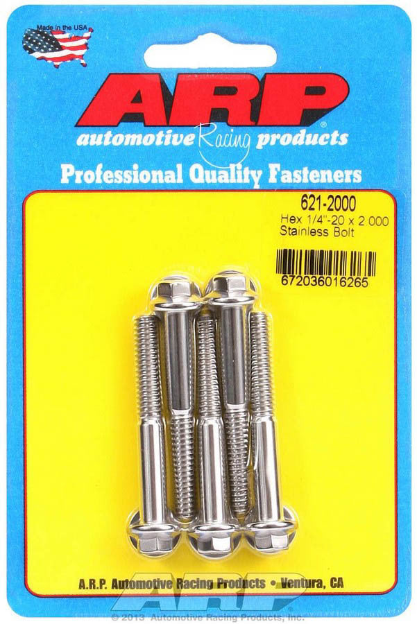 ARP S/S Bolt Kit - 6pt. (5) 1/4-20 x 2.000 621-2000