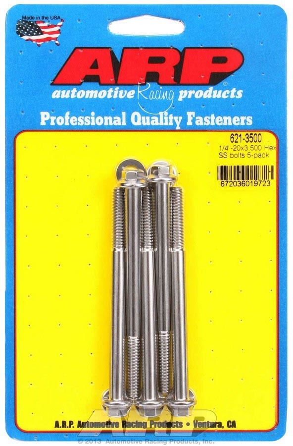ARP S/S Bolt Kit - 6pt. (5) 1/4-20 x 3.500 621-3500