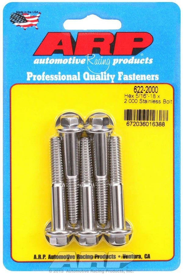 ARP S/S Bolt Kit - 6pt. (5) 5/16-18 x 2.000 622-2000