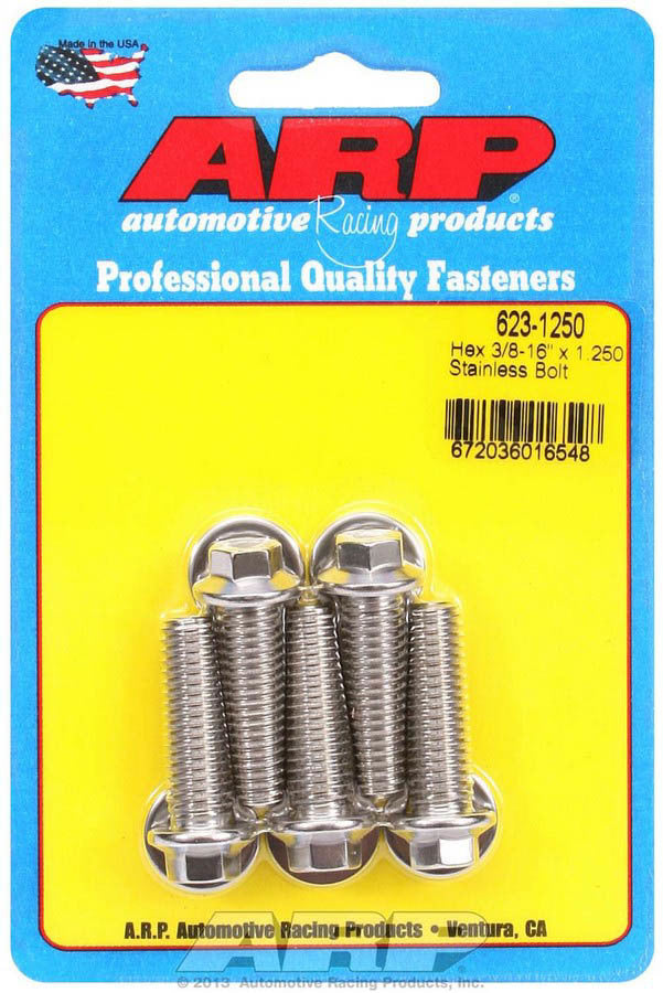 ARP S/S Bolt Kit - 6pt. (5) 3/8-16 x 1.250 623-1250