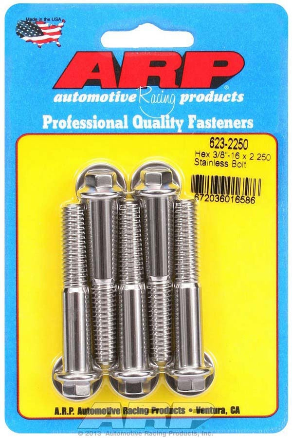 ARP S/S Bolt Kit - 6pt. (5) 3/8-16 x 2.250 623-2250