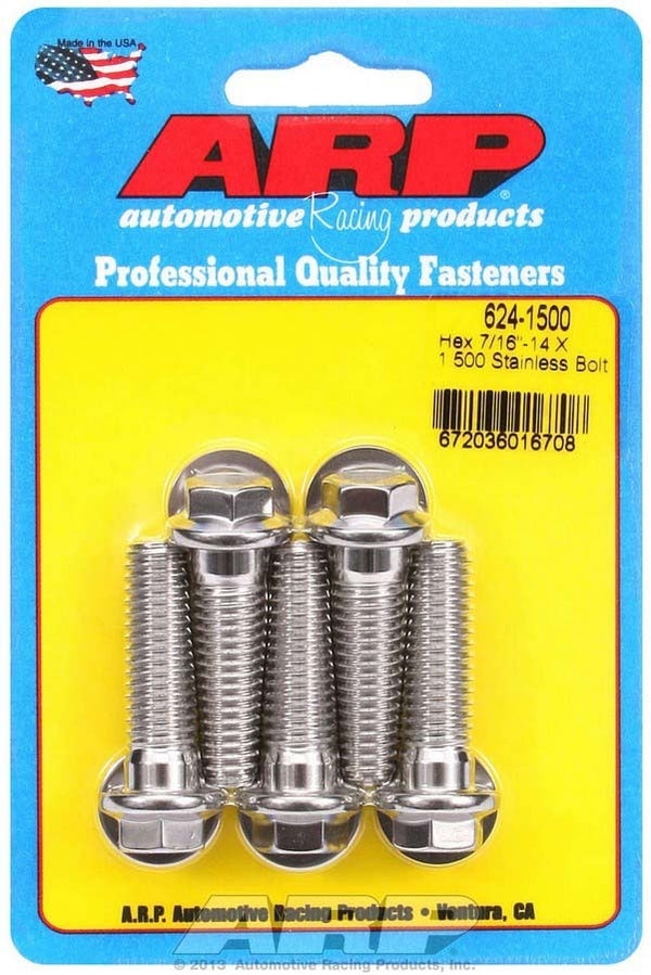 ARP S/S Bolt Kit - 6pt. (5) 7/16-14 x 1.500 624-1500