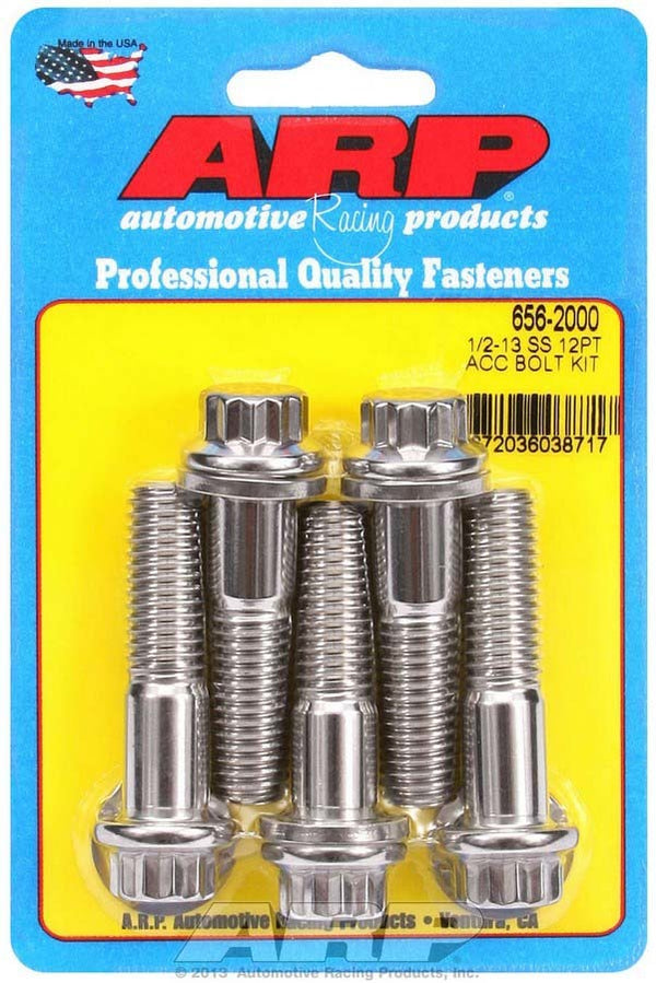 ARP S/S Bolt Kit - 12pt. (5) 1/2-13 x 2.000 656-2000