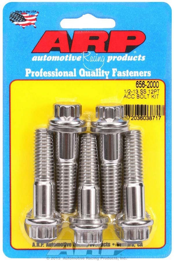 ARP S/S Bolt Kit - 12pt. (5) 1/2-13 x 2.000 656-2000