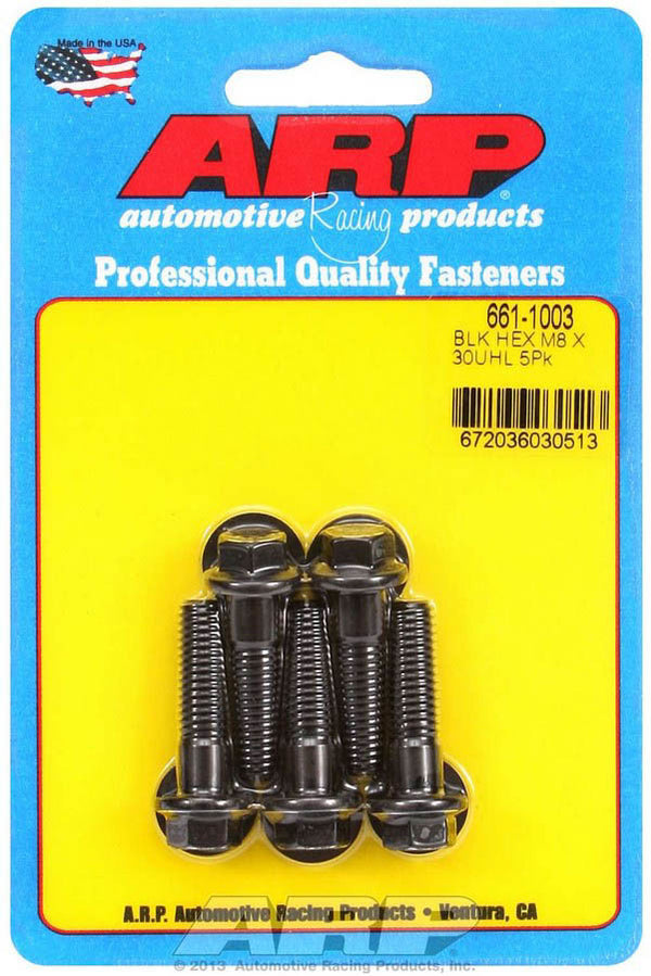 ARP 8mm x 1.25 x 30mm 6pt Bolt Kit - 5pk 661-1003