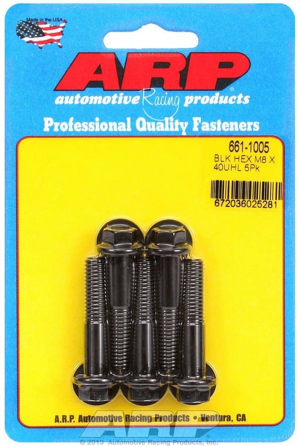 ARP 8mm x 1.25 x 40mm 6pt Bolt Kit (5pk) 661-1005