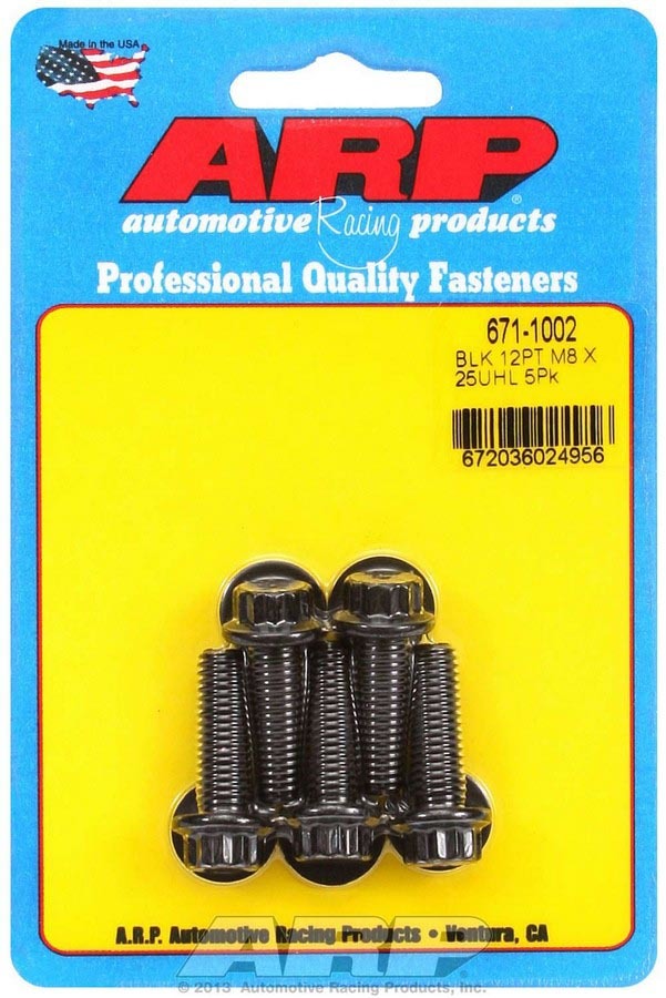 ARP Bolt Kit - 12pt. (5) 8mm x 1.25 x 25mm 671-1002