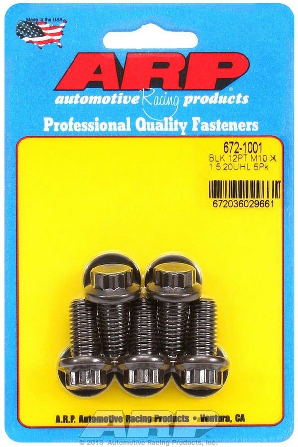 ARP Bolt Kit - 12pt. (5) 10mm x 1.5 x 20mm 672-1001