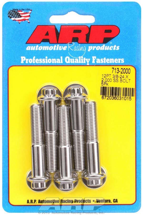 ARP S/S Bolt Kit - 12pt. (5) 3/8-24 x 2.000 713-2000